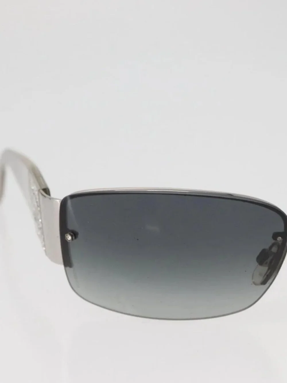 CHANEL Sunglasses plastic Opal CC Auth 162593